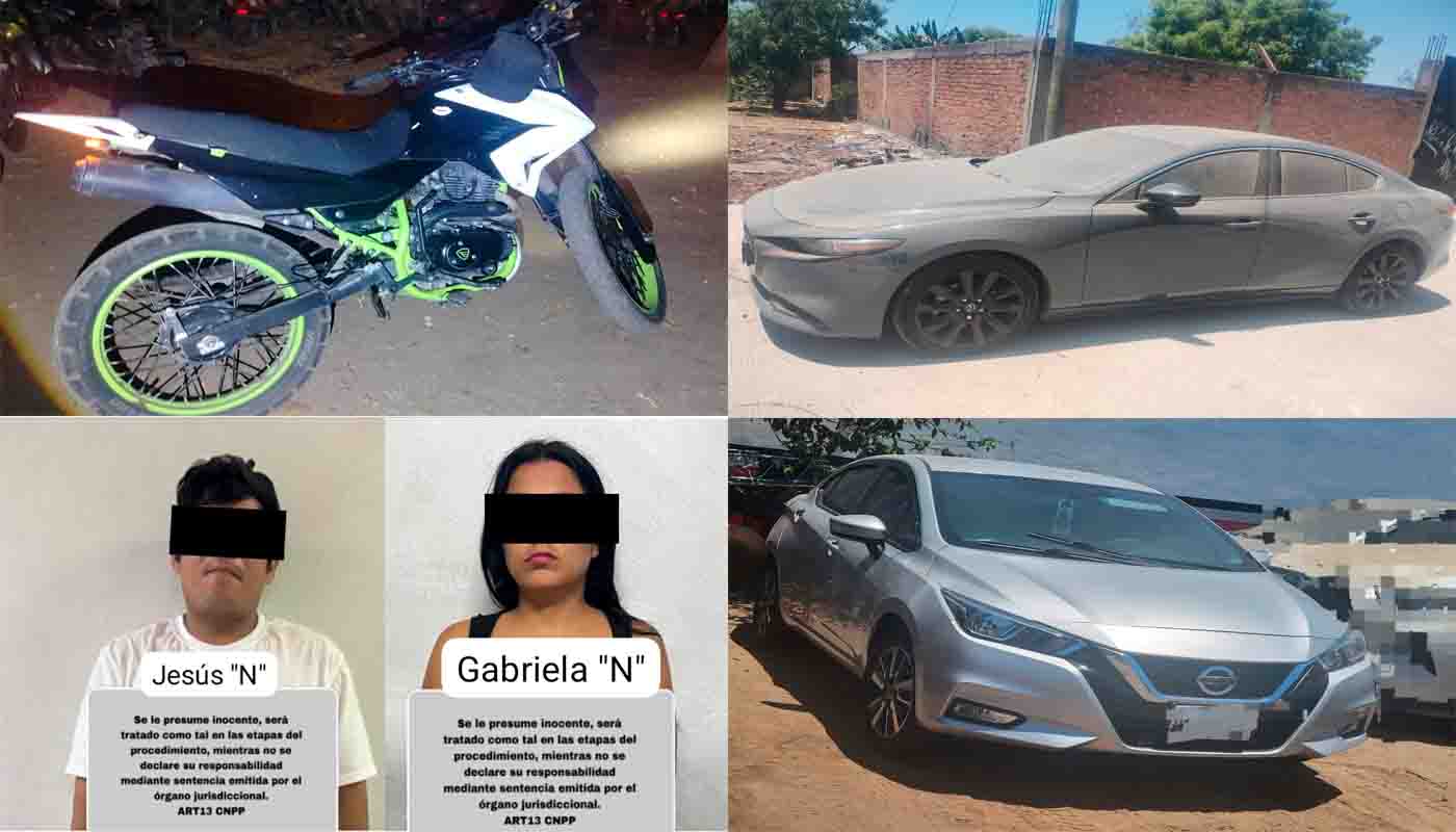 Detenidos y vehículos asegurados en Mazatlán