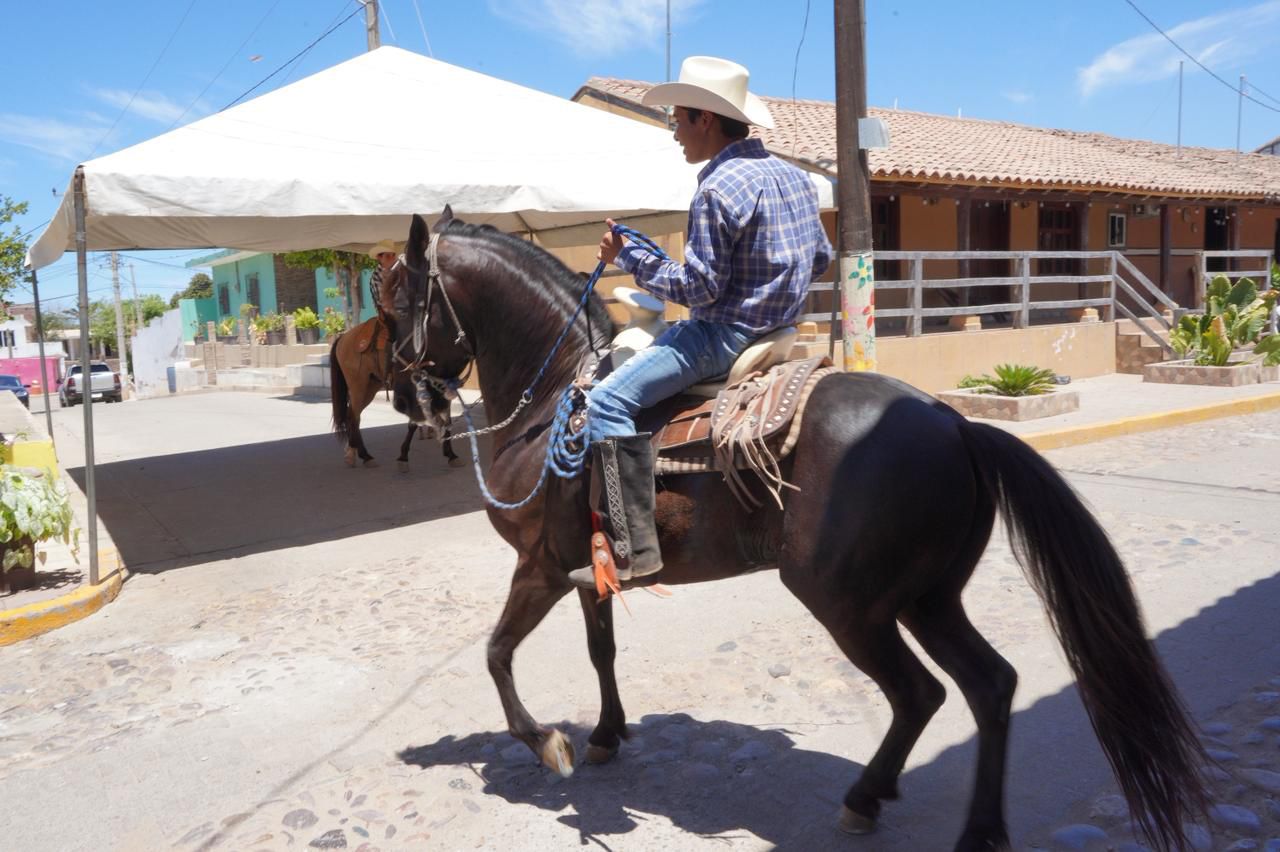 Señor con sombrero arriba de caballo café
