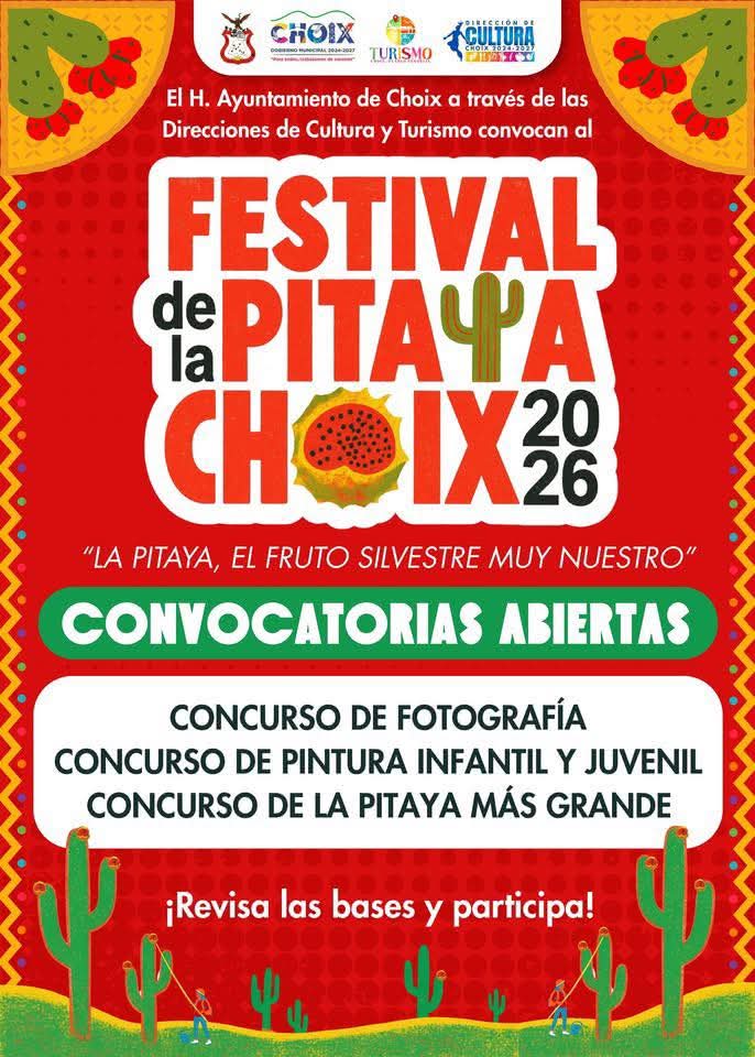 Invitación del Festival de la Pitaya en Choix