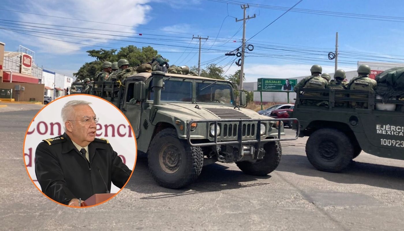 En grande militares y en circulo titular de defensa