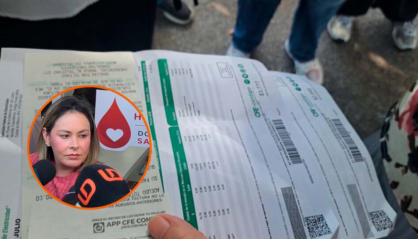 Gobernadora de Sinaloa y recibo de electricidad de CFE