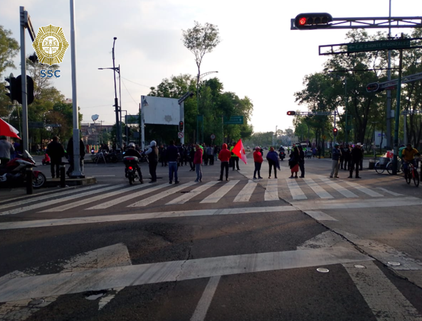 Manifestantes en Paseo de la Reforma