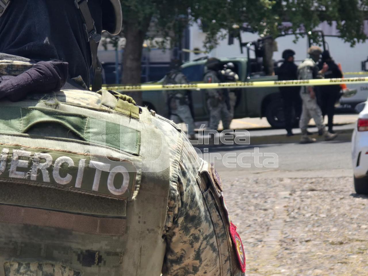 Ejercito Mexicano en área acordonada