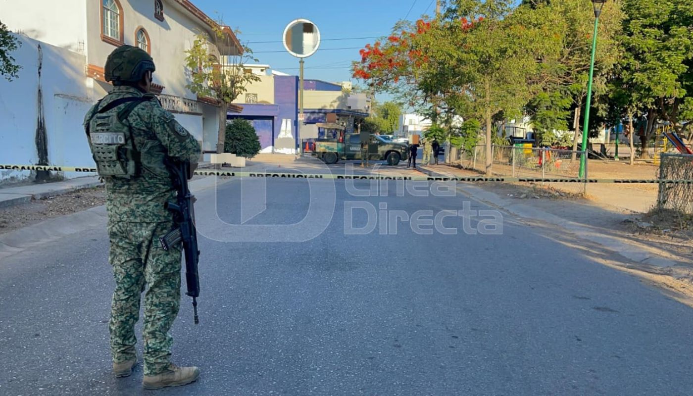 Elementos del ejercito en calla asegurada