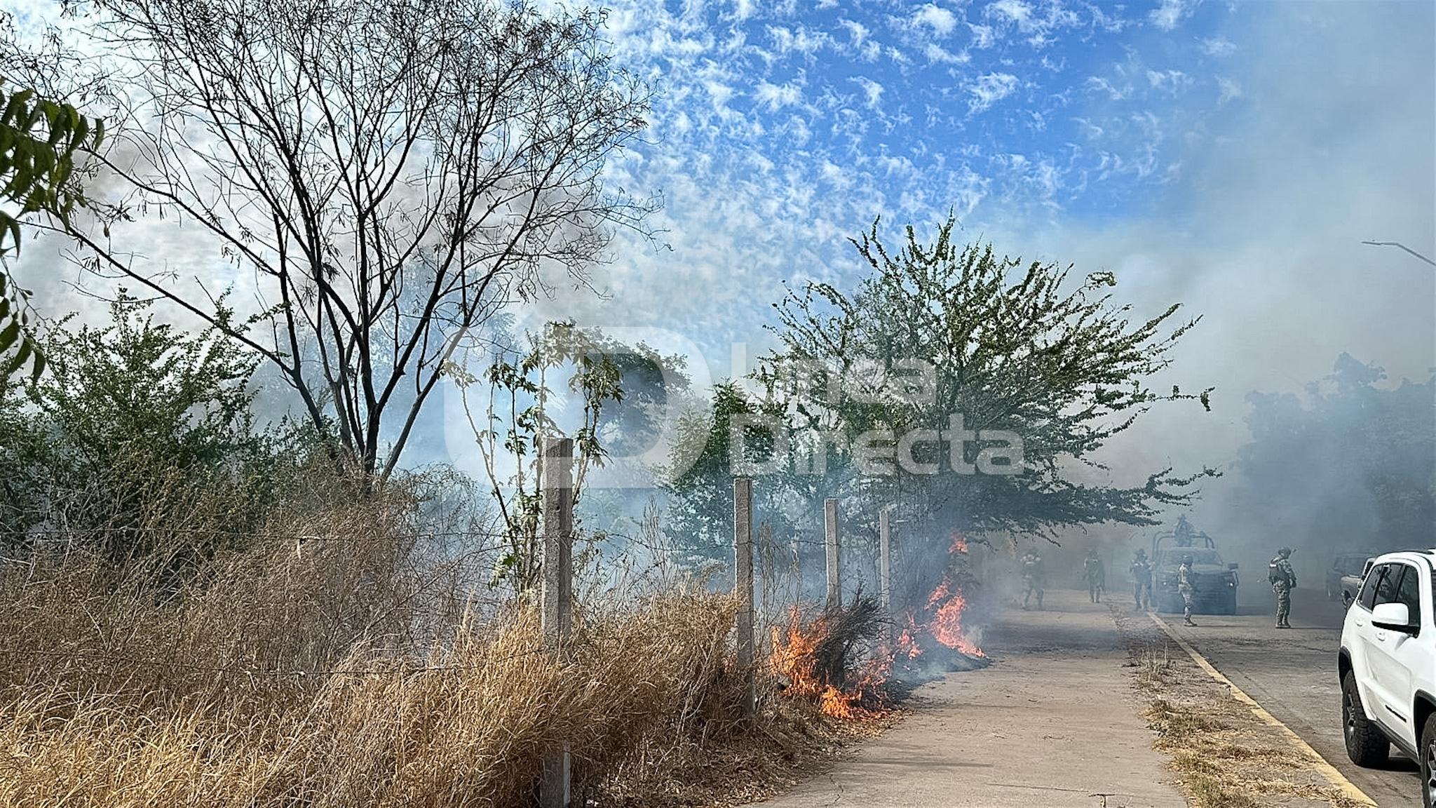 Fuerte incendio en un lote baldío moviliza a los bomberos