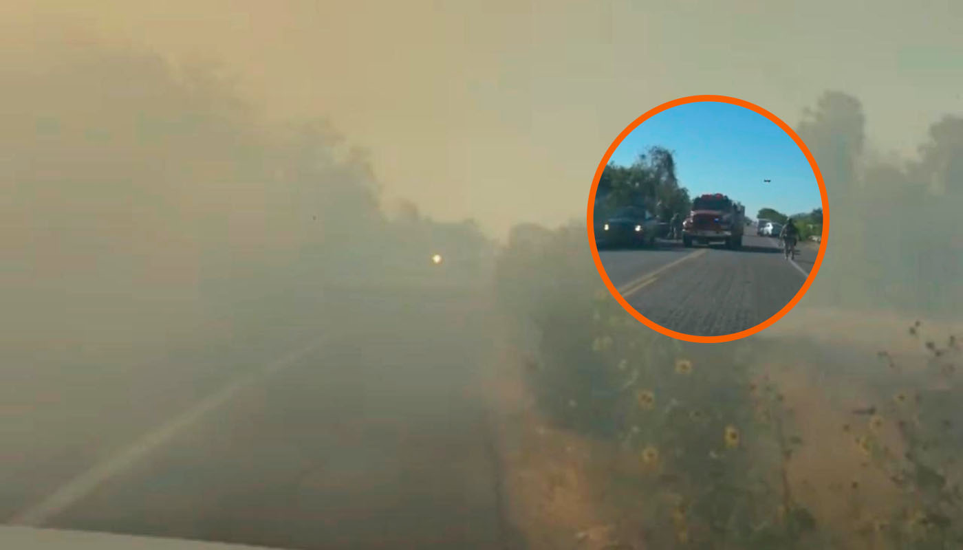 Incendio de maleza en Pericos