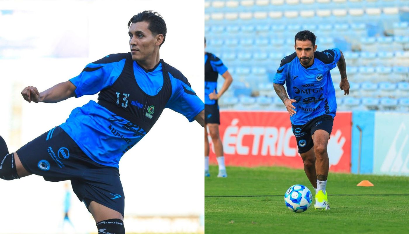 Jugadores de futbol durante entrenamiento