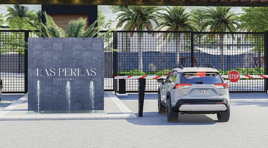 Render de la parte exterior de un residencial