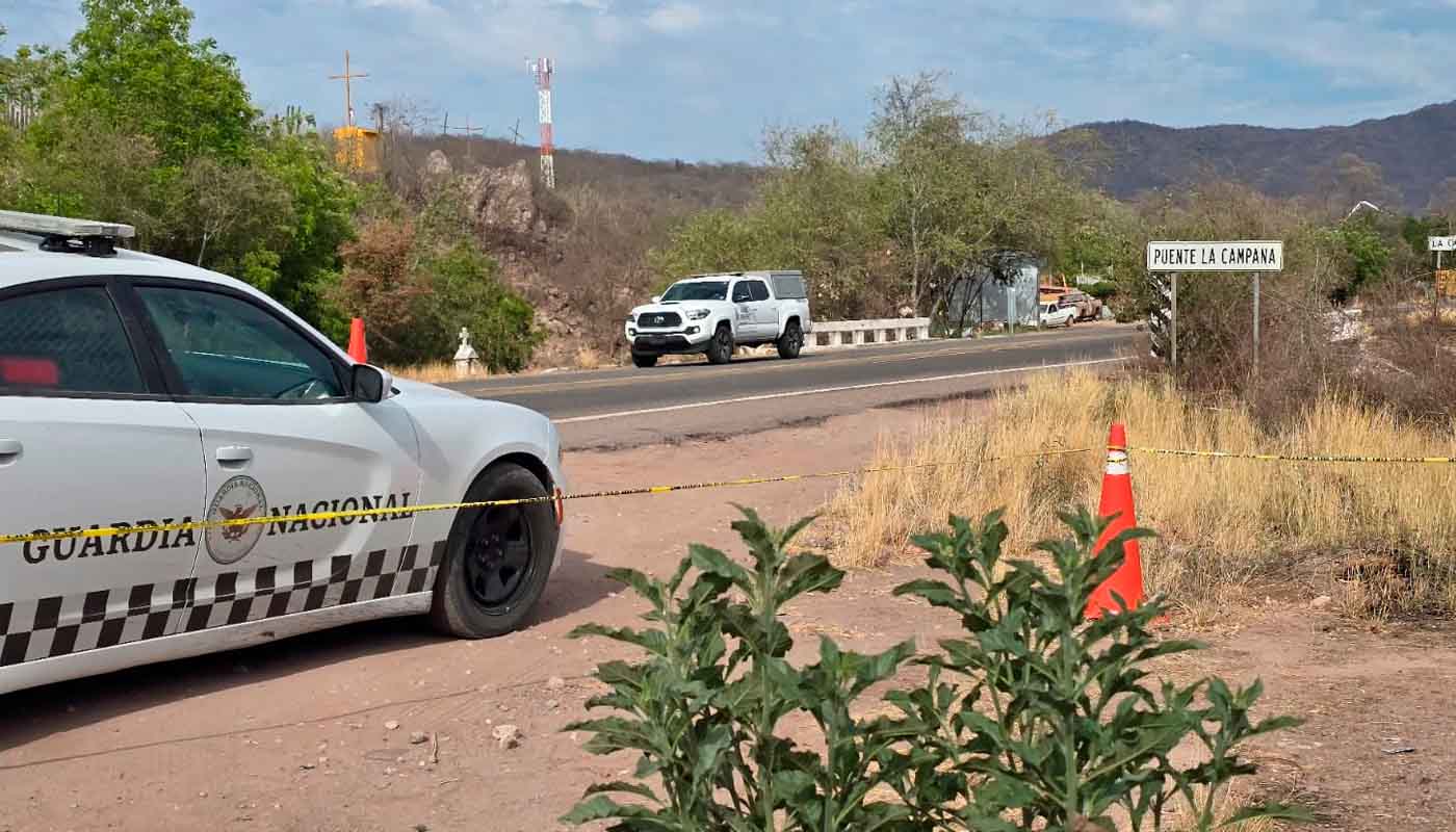 Área acordonada por autoridades en La Campana, Culiacán