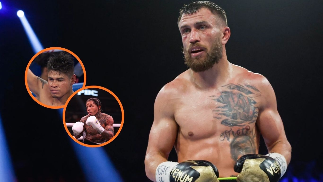 Vasily Lomachenko con guantes de box