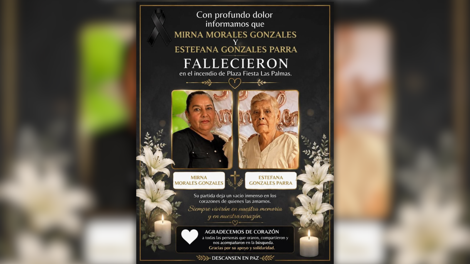 Mirna y Estefana mueren en incendio de Los Mochis