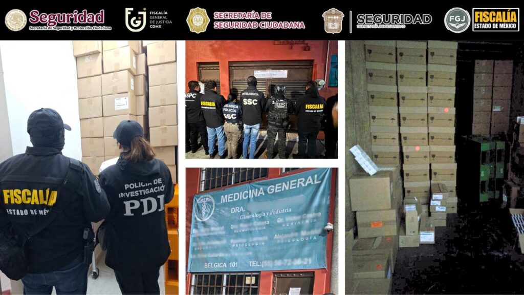 Detienen a 6 personas y recuperan medicamento controlado tras operativos en Edomex y CDMX