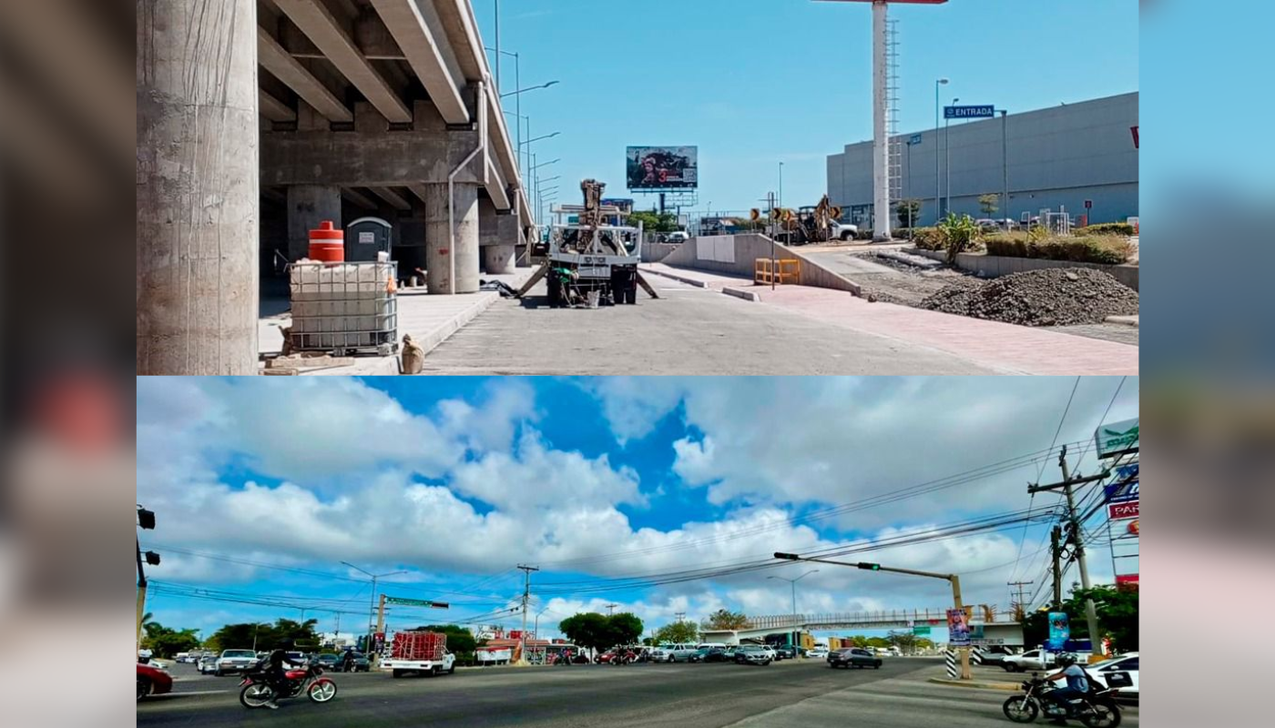 Rehabilitación en tramos de Mazatlán.