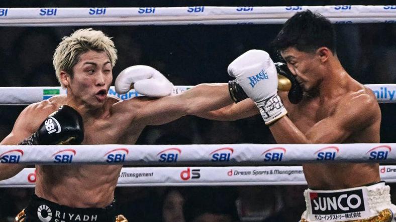 Peleadores de box con guantes en un cuadrilatero