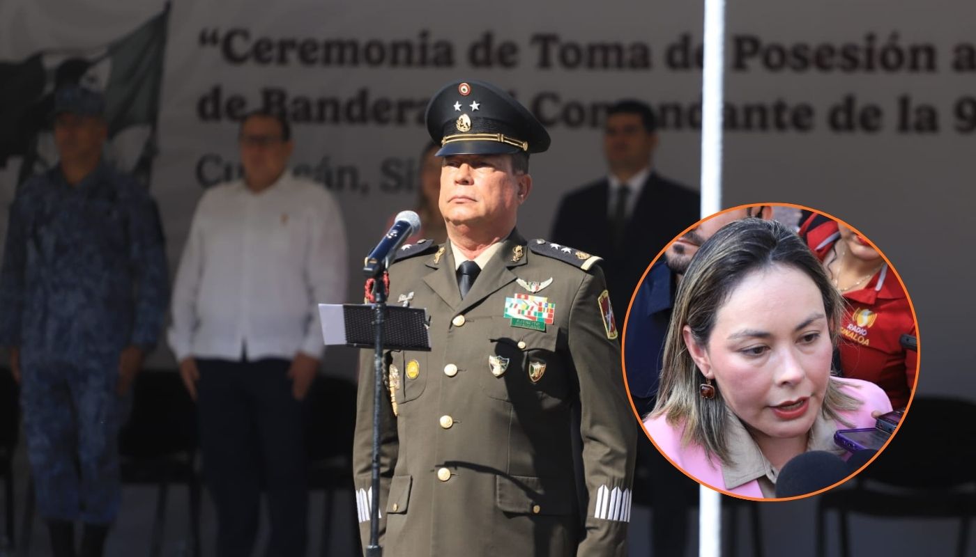 En grande nuevo comandante de la Novena Zona Militar y en circulo gobernadora