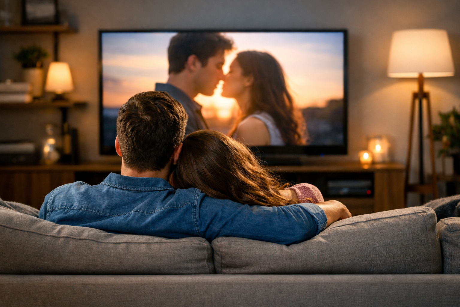 Pareja viendo pelÍculas