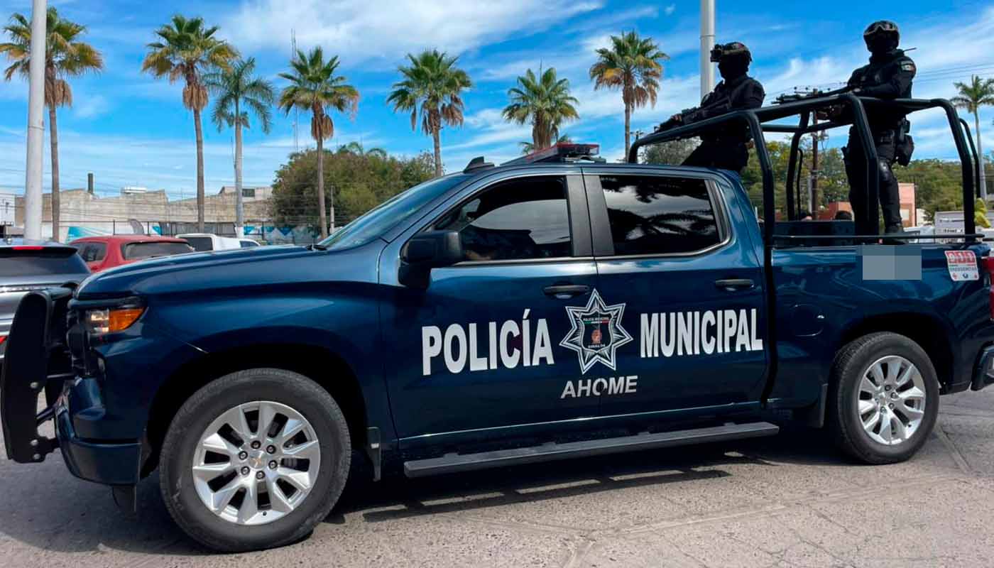 Patrulla de la policía Municipal de Ahome