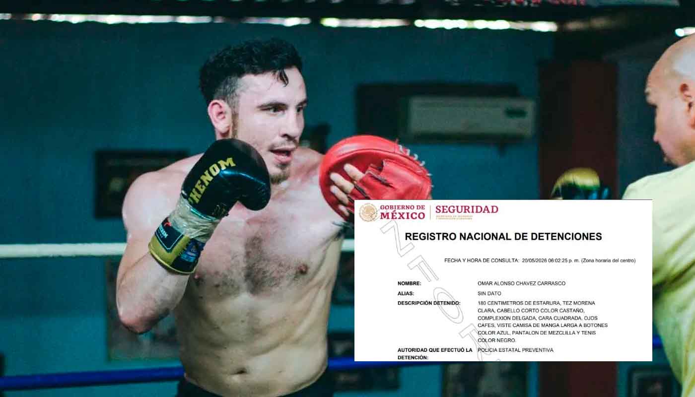 Omar Chávez y ficha de detención