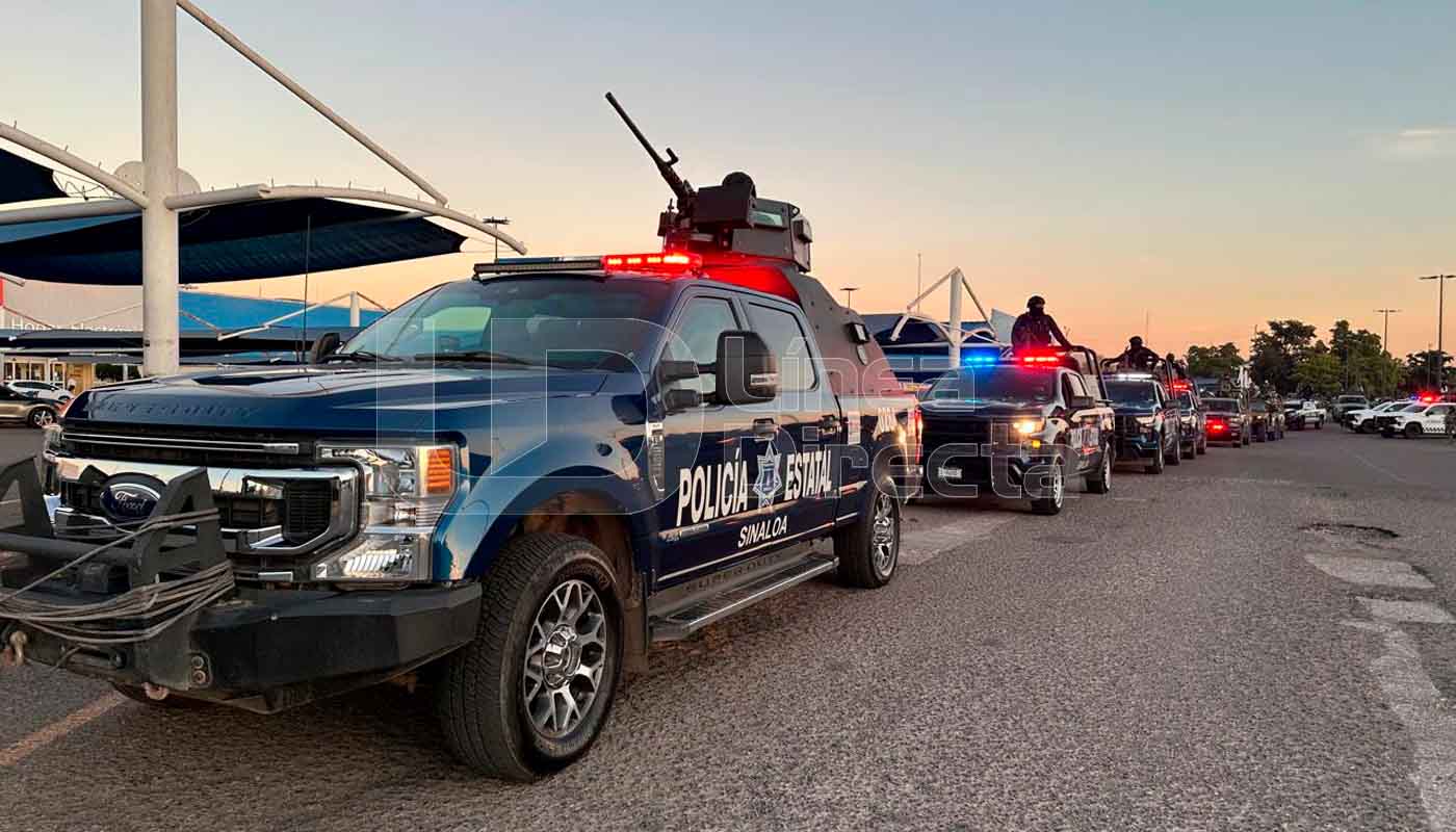 Unidades y elementos de la Policía Estatal de Sinaloa