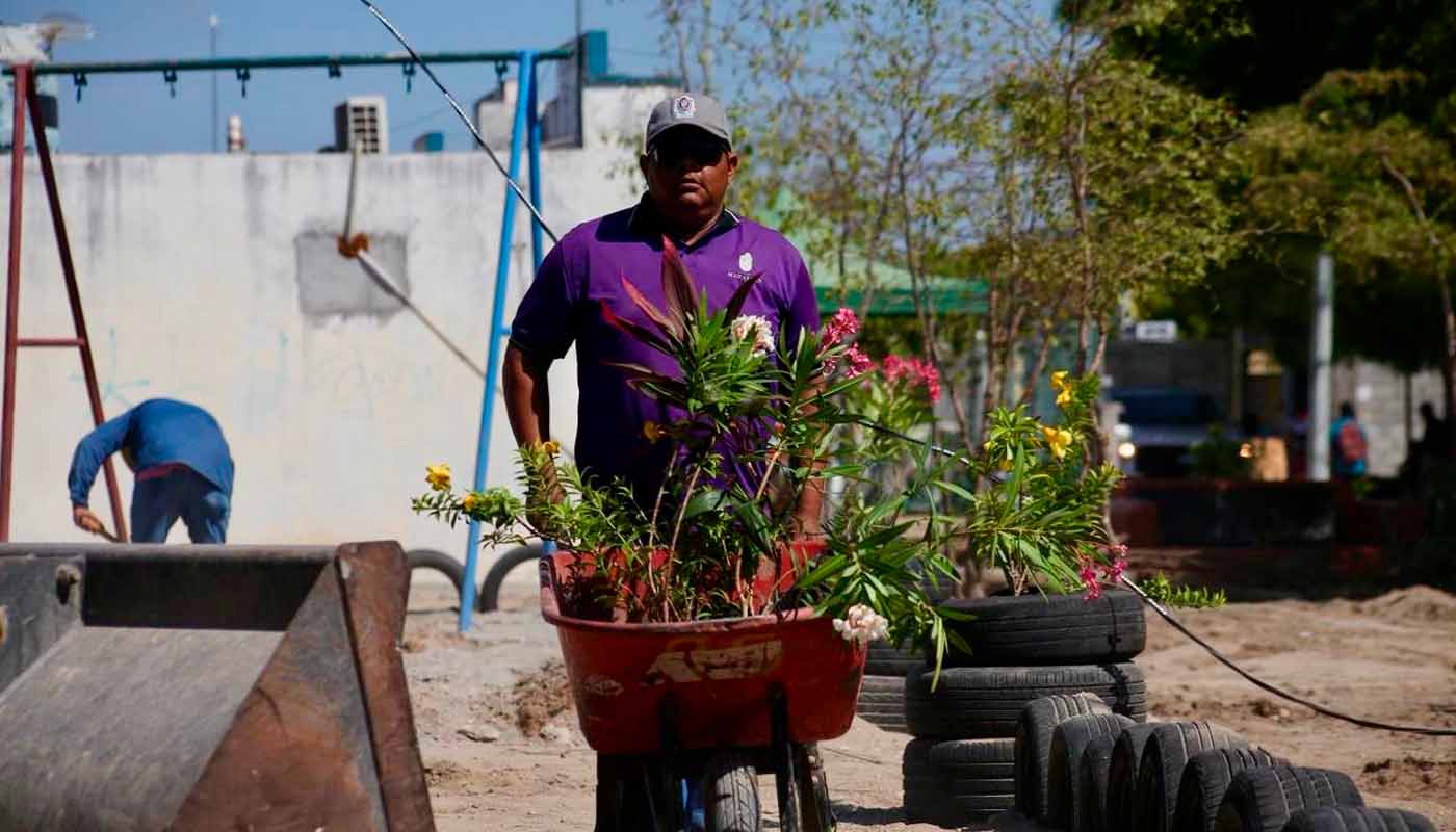 Rehabilitación de parque en Pradera Dorada, Mazatlán