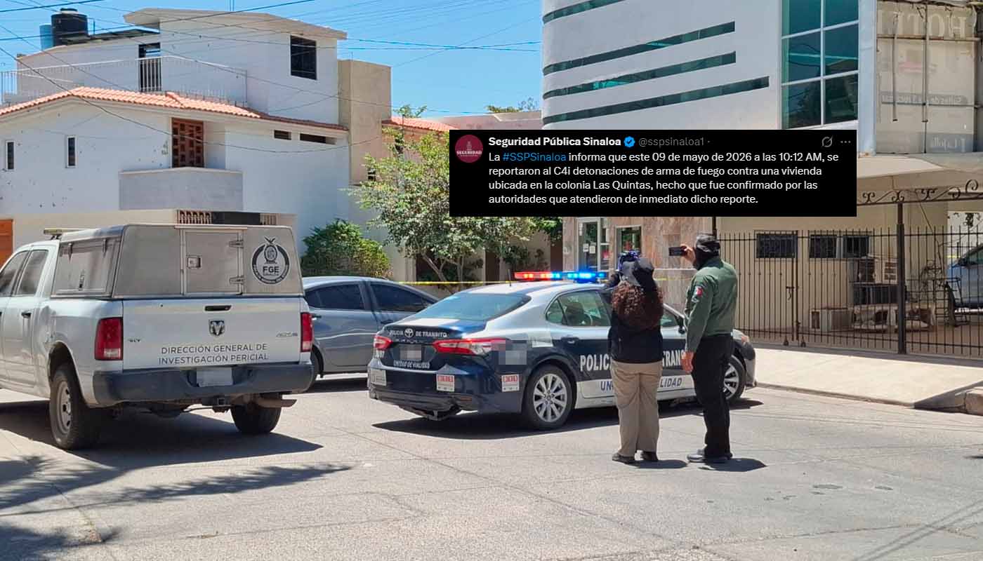 Elementos de seguridad aseguran domicilio baleado en Culiacán