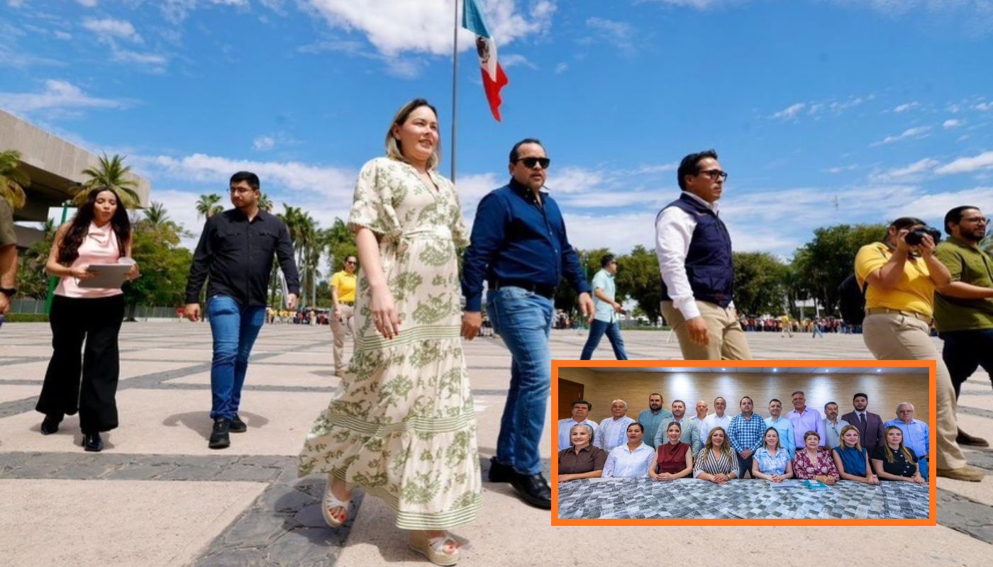 Yeraldine Bonilla y alcaldes de Sinaloa
