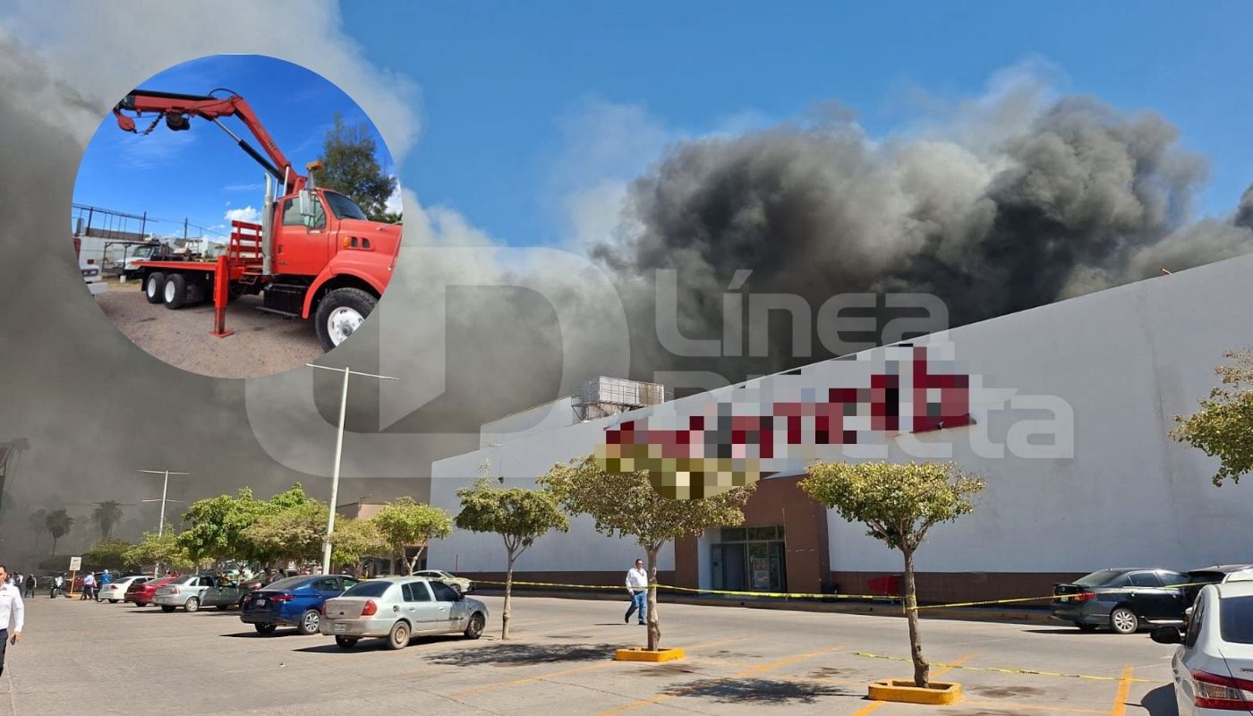Plaza Fiesta Las Palmas y grúa de brazo