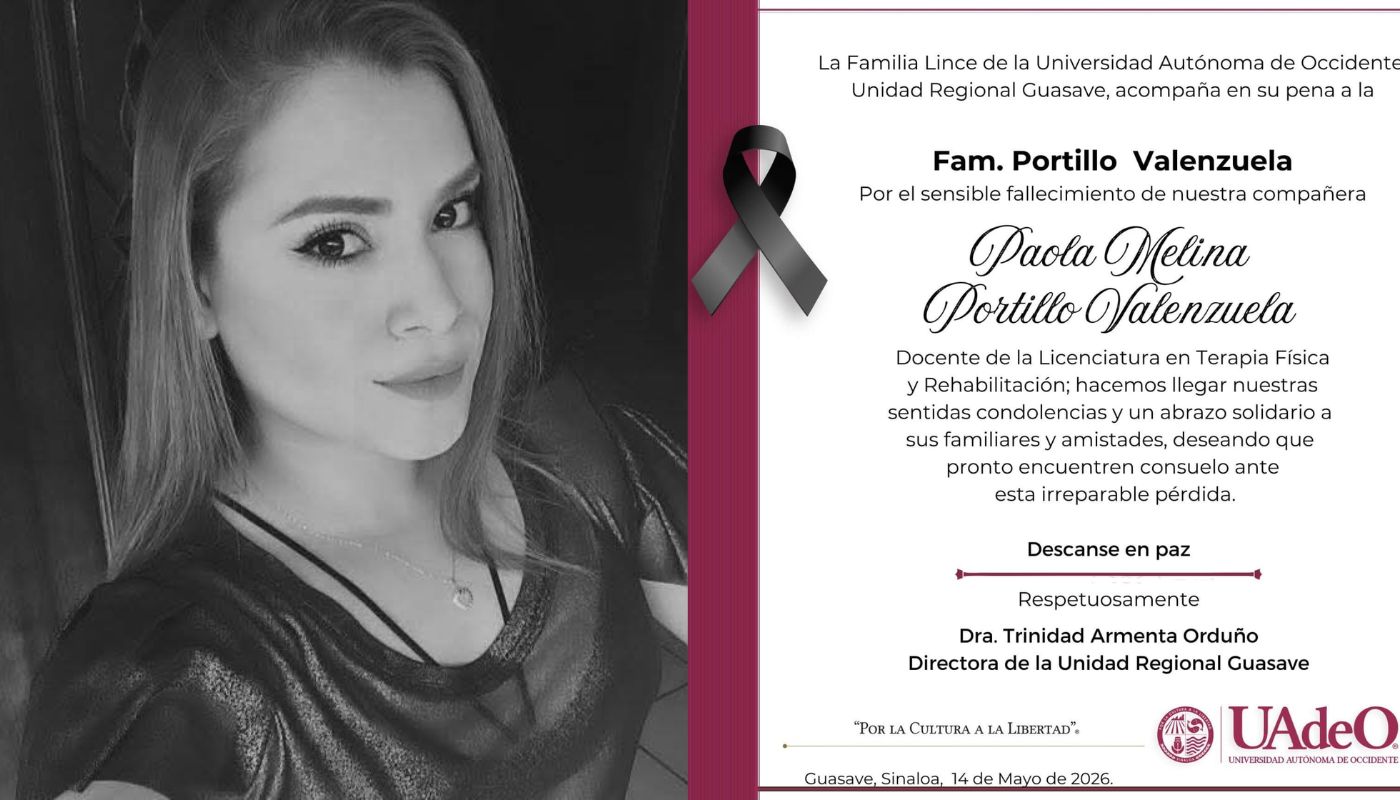 Maestra de Guasave fallecida y esquela de UAdeO
