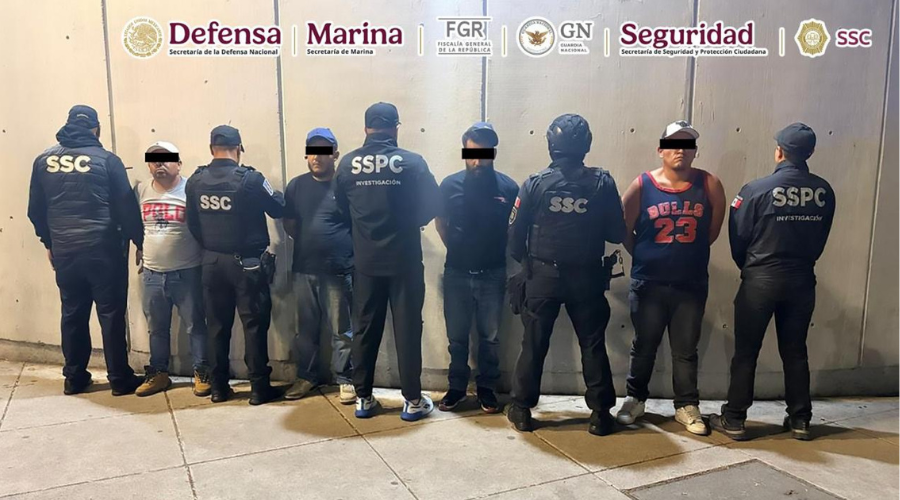 En la detención participaron elementos de SSPC y SSC de la Ciudad de México, con apoyo de Defensa, Marina, GN y FGR.