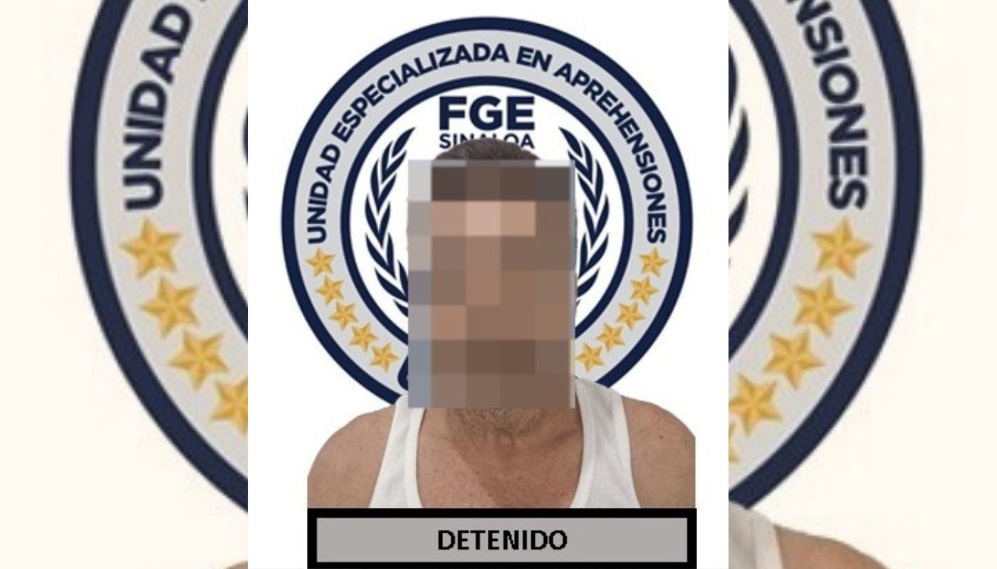 Hombre con cara blureada detenido en Culiacán