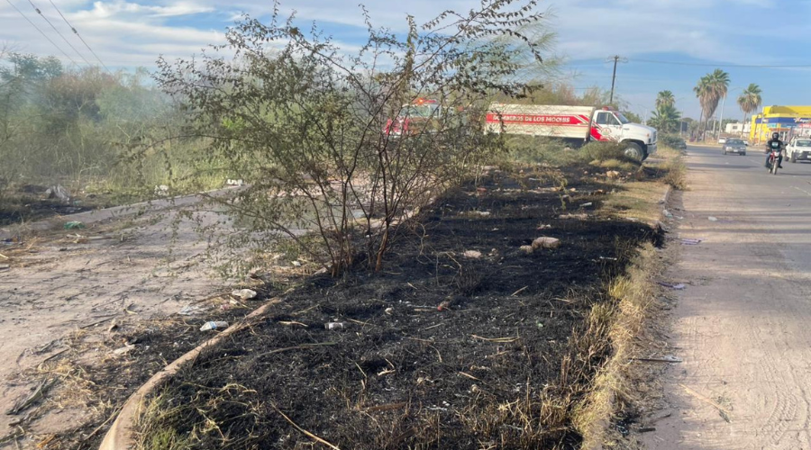 Incendio sobre un terreno