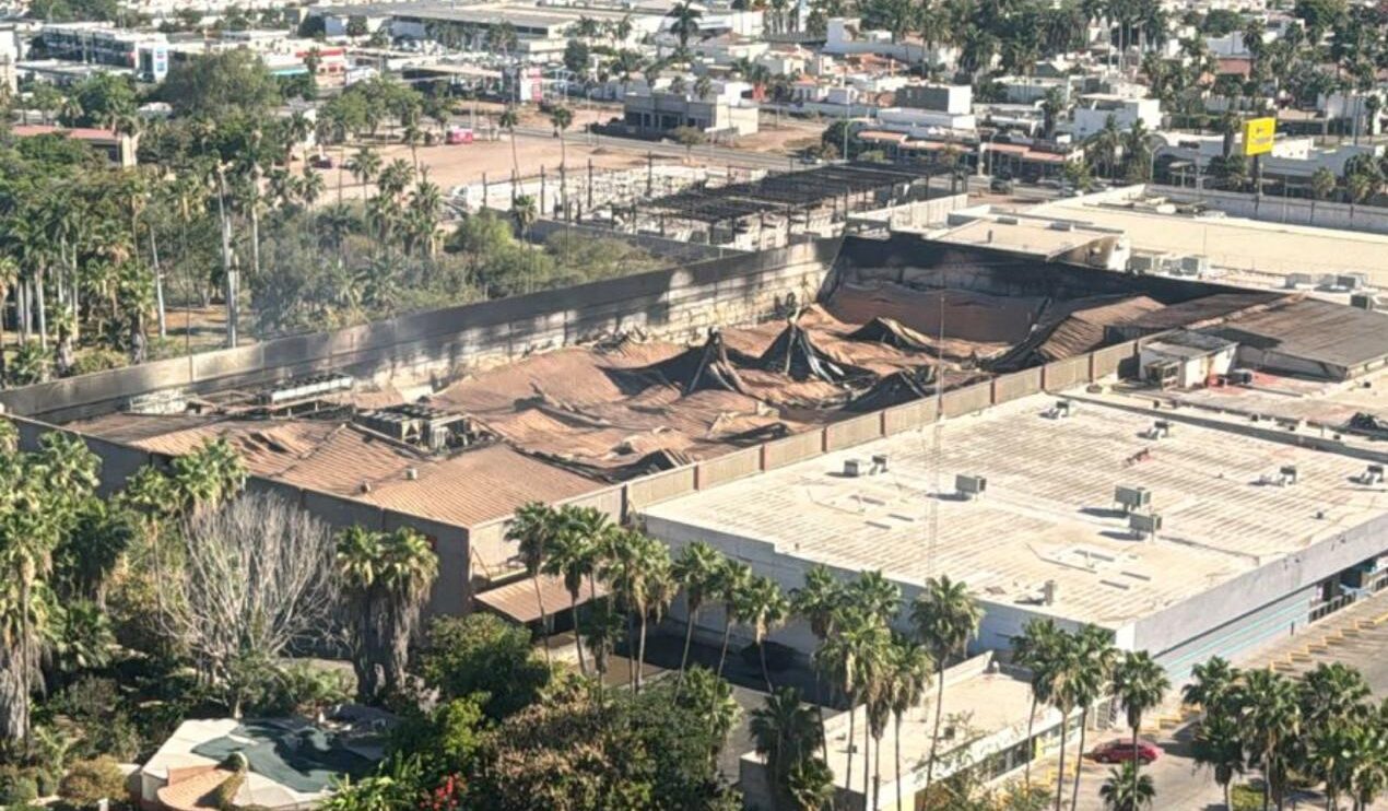 Techo de Plaza Fiesta Las Palmas tras incendio