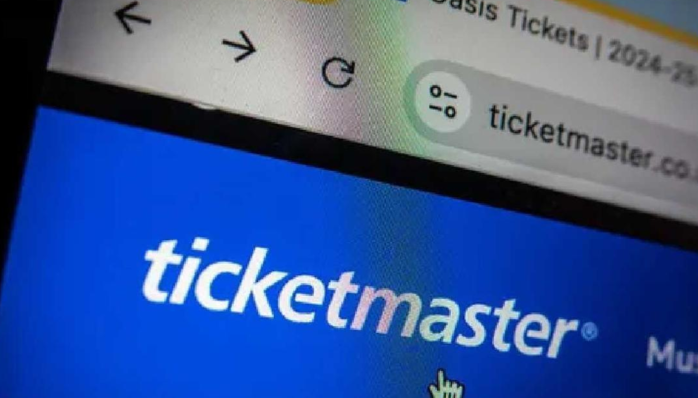 Página de Ticketmaster en una computadora