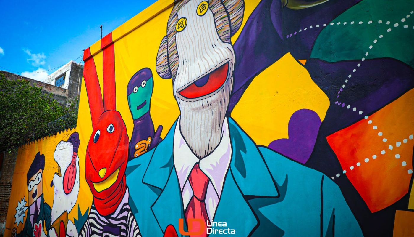 Mural con personajes de la serie 31 Minutos