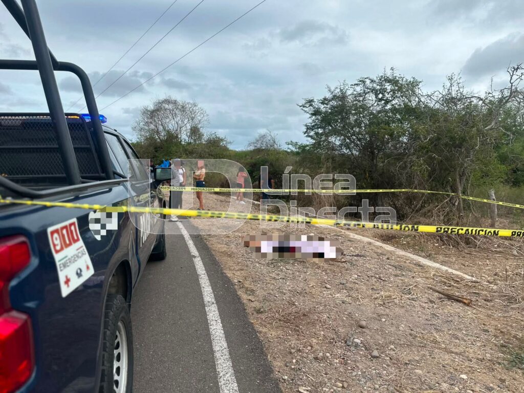 Zona delimitada en donde perdió la vida el motociclista.