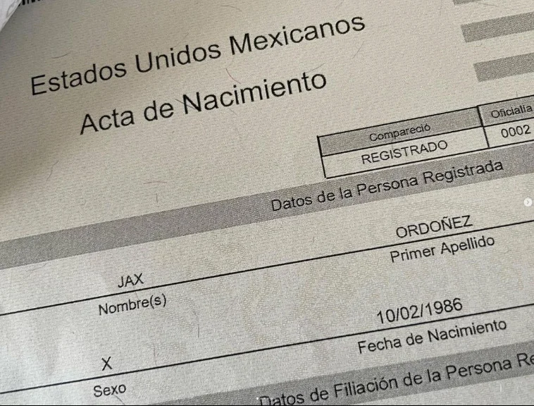 Acta de nacimiento no binaria