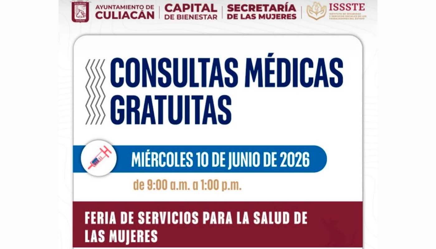 Anuncian servicios de salud para mujeres en Culiacán