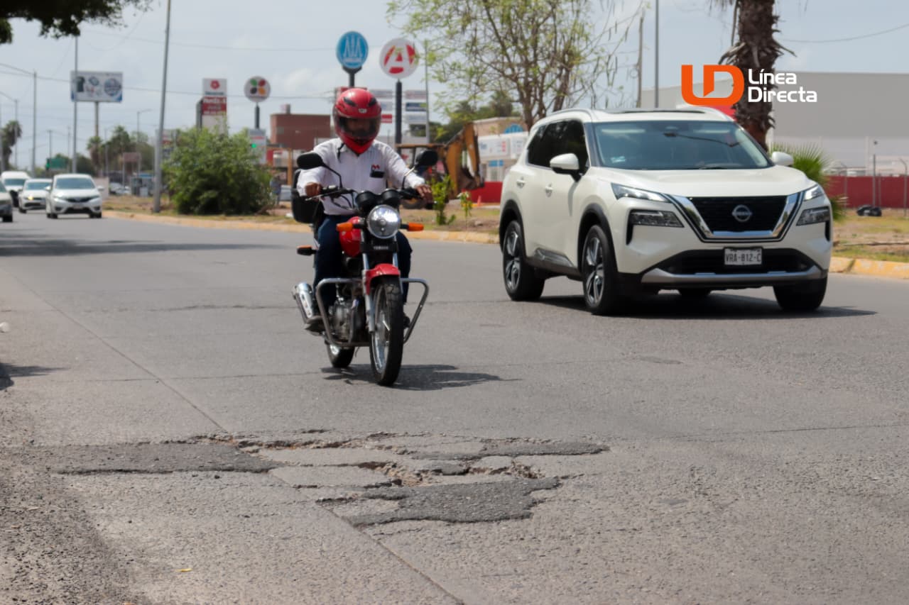 ¿Dónde hay más baches en Los Mochis?