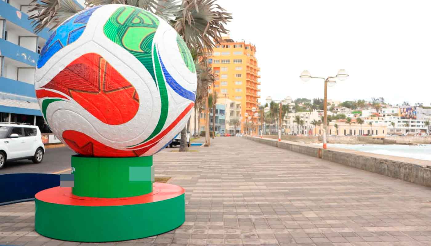 Balón de futbol en Mazatlán