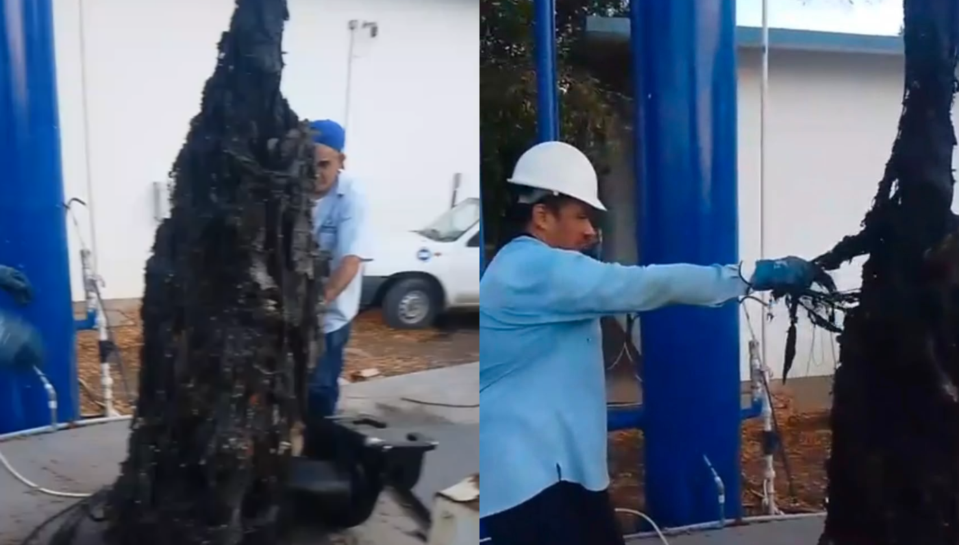 Personal de Japac trabajando con los cárcamos de bombeo de aguas residuales.
