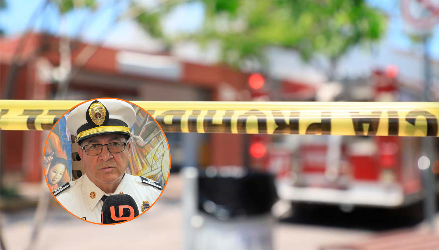 Efraín Araujo Zazueta, comandante de Bomberos.
