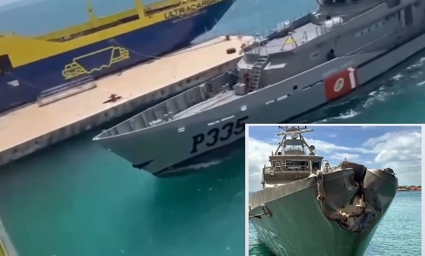 Buque de la Marina colisiona con embarcación en Isla Mujeres, Quintana Roo: VIDEO