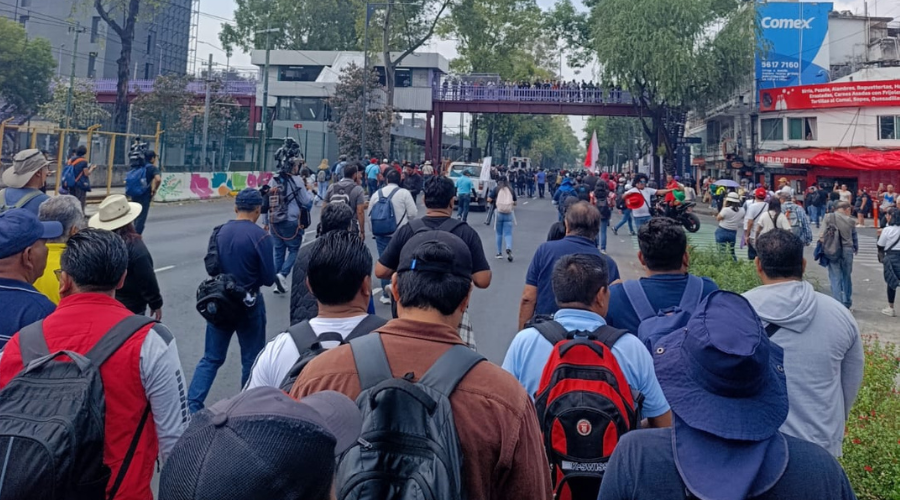 Movilización realizada por la CNTE en la CDMX