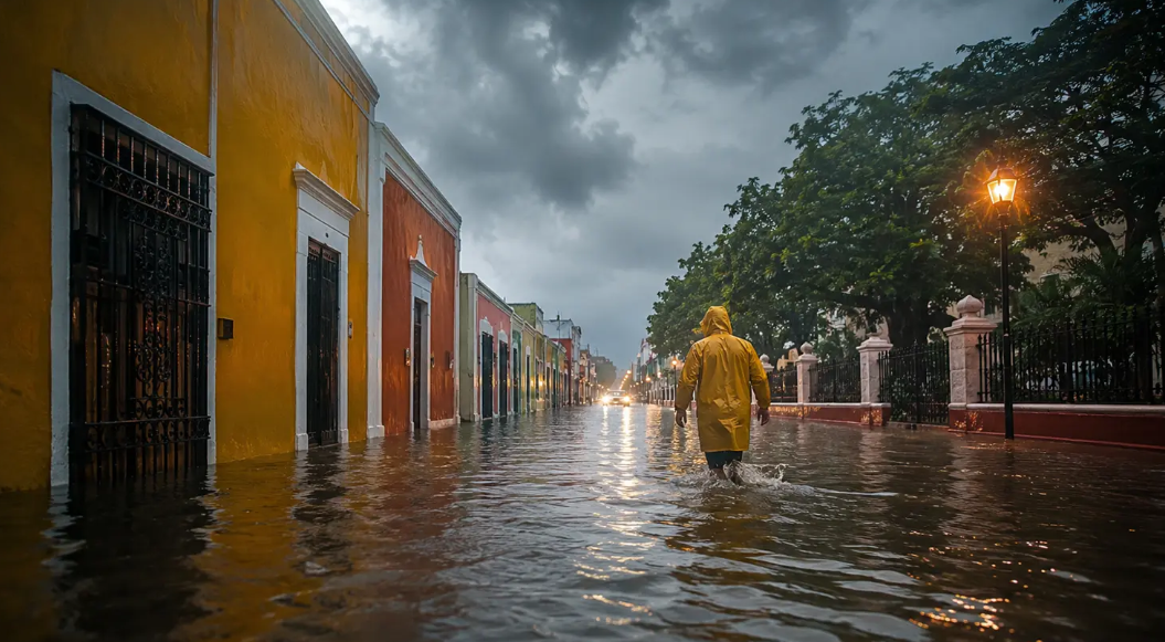 Yucatán suspende actividades por intensas lluvias y riesgo de inundaciones