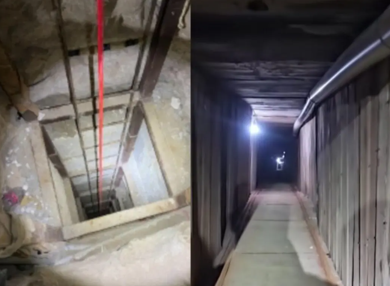 Descubren túnel de casi 600 metros entre México y EU para el trasiego de droga