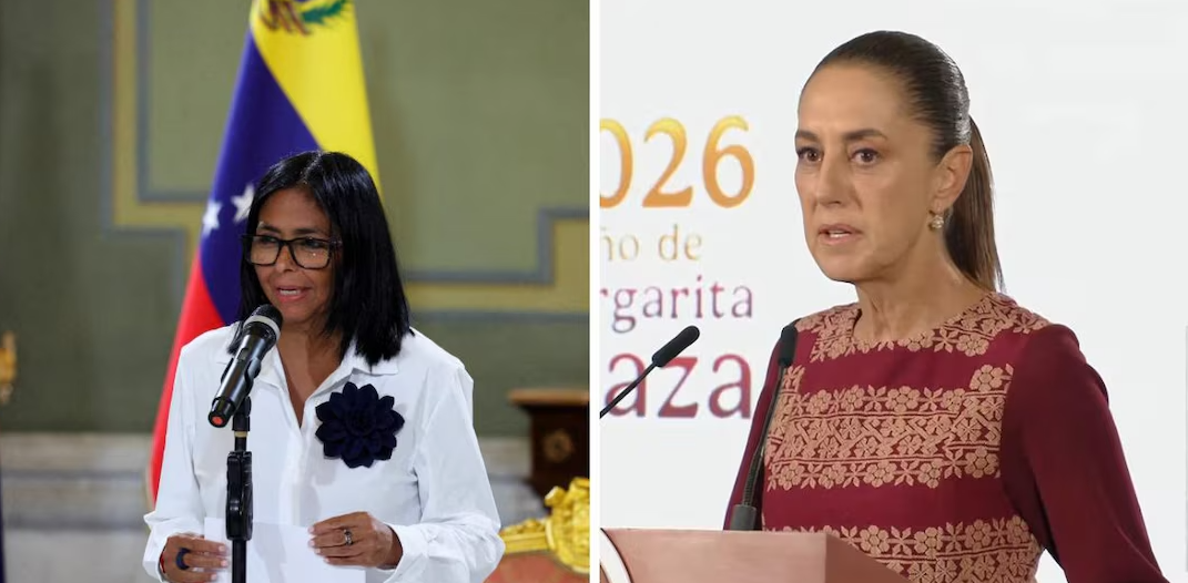 Claudia Sheinbaum y Delcy Rodríguez