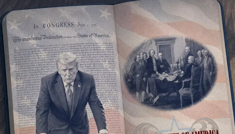 Trump presenta pasaporte conmemorativo de EU con su imagen