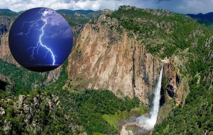Turista muere tras ser alcanzado por un rayo en el mirador de la Cascada de Basaseachi, Chihuahua