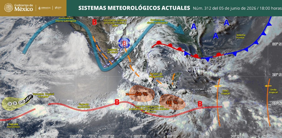 ¿Fin de semana lluvioso? Checa el pronóstico para la noche de este viernes y la madrugada del sábado