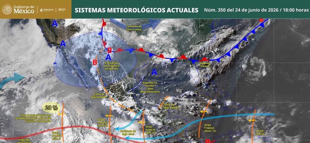 Lluvias y vientos fuertes marcan el pronóstico para la noche de este miércoles: SMN